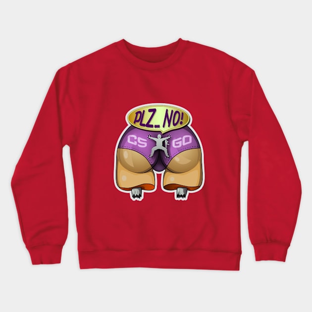 Plz NO Crewneck Sweatshirt by 4funprint